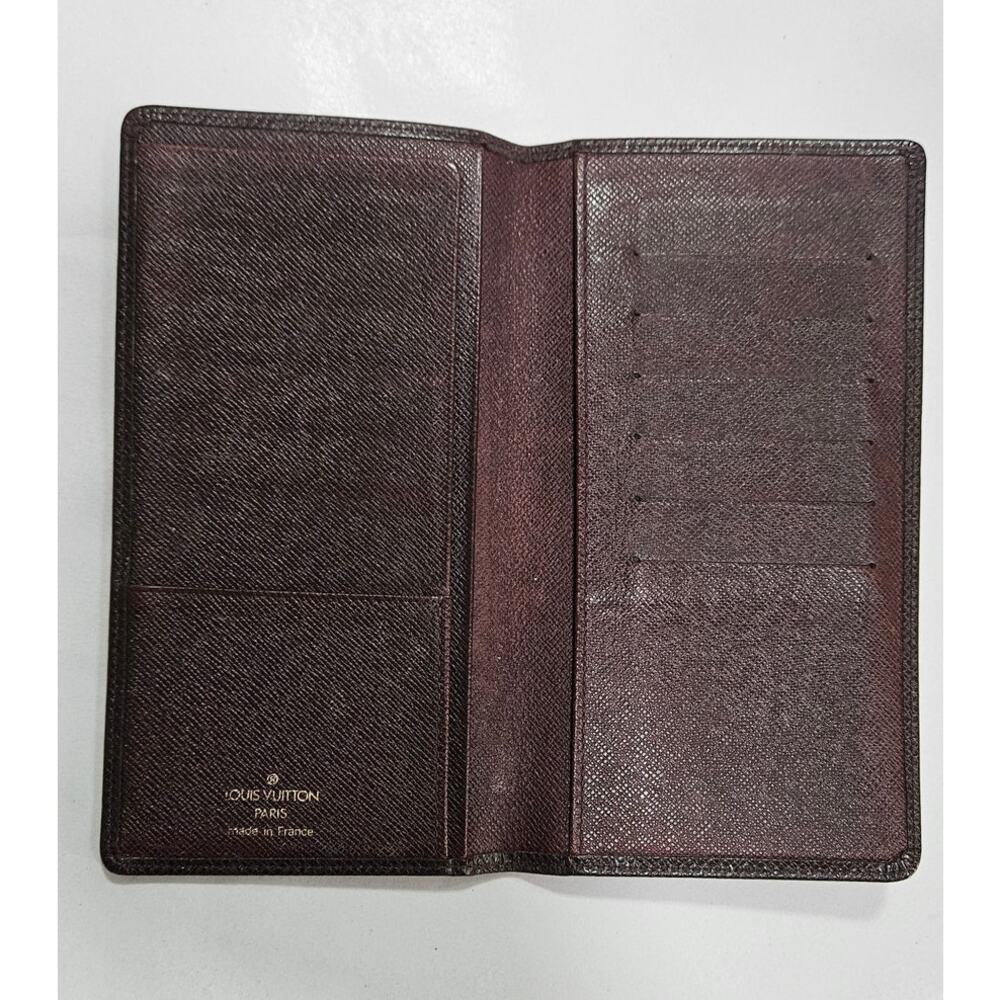 Louis Vuitton Taiga Brazza Long Wallet Brown Authentic Entrupy COA - Picture 11 of 13